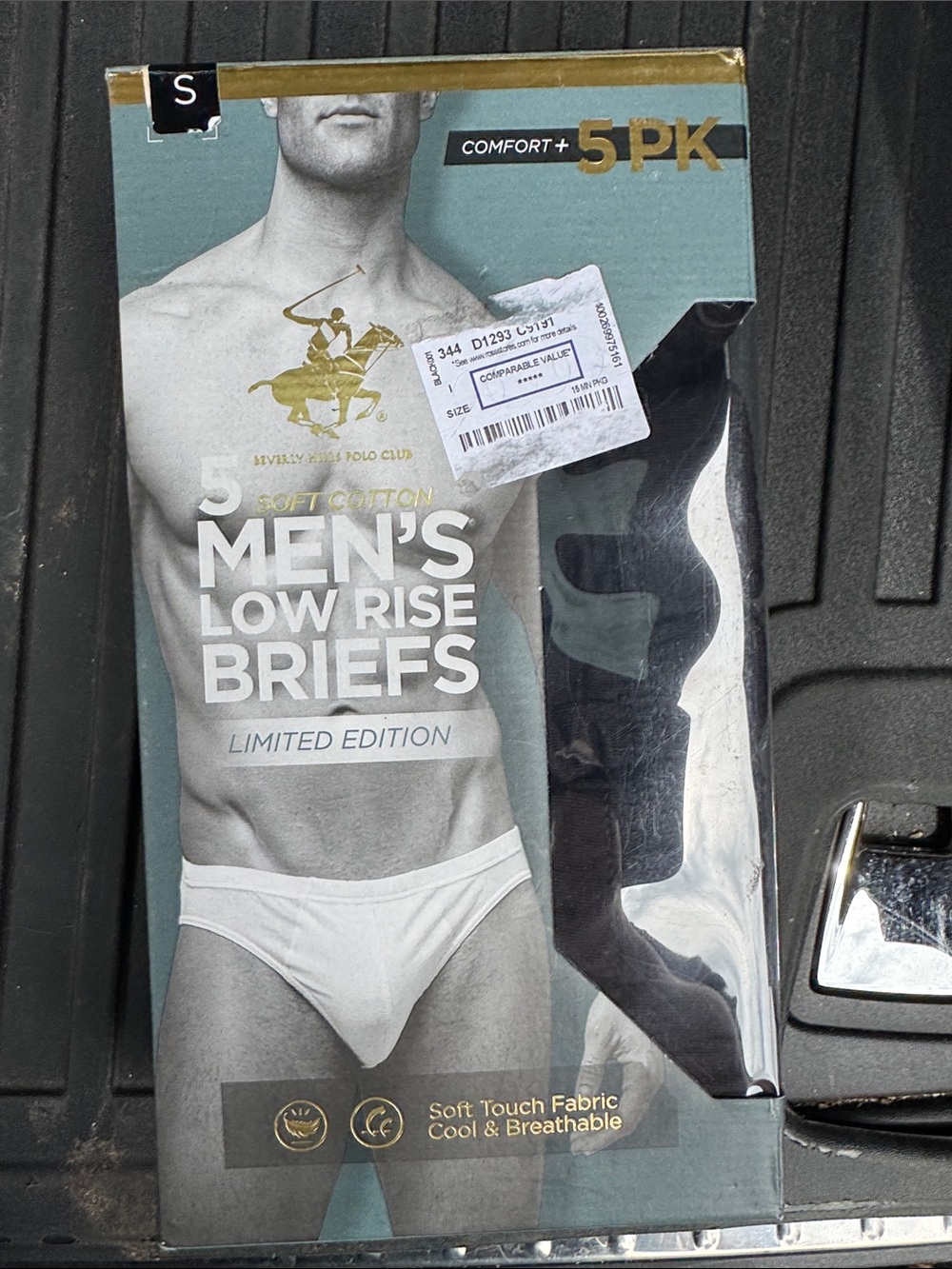 Beverly Hills Polo Club Men's 5-Pack Low Rise Briefs in Black